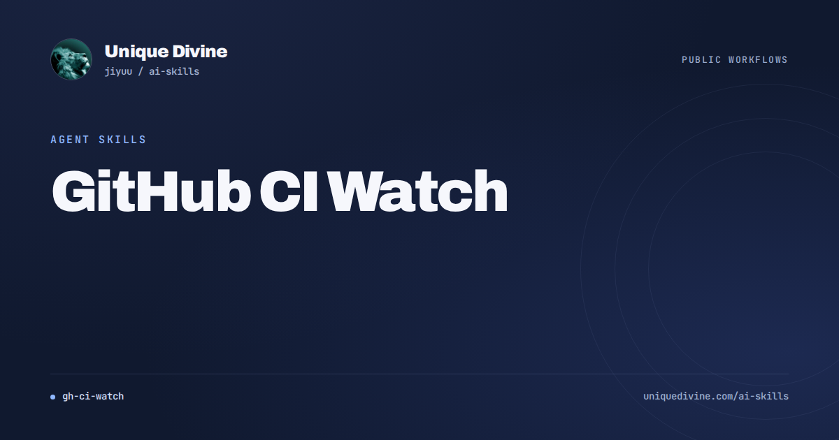 GitHub CI Watch