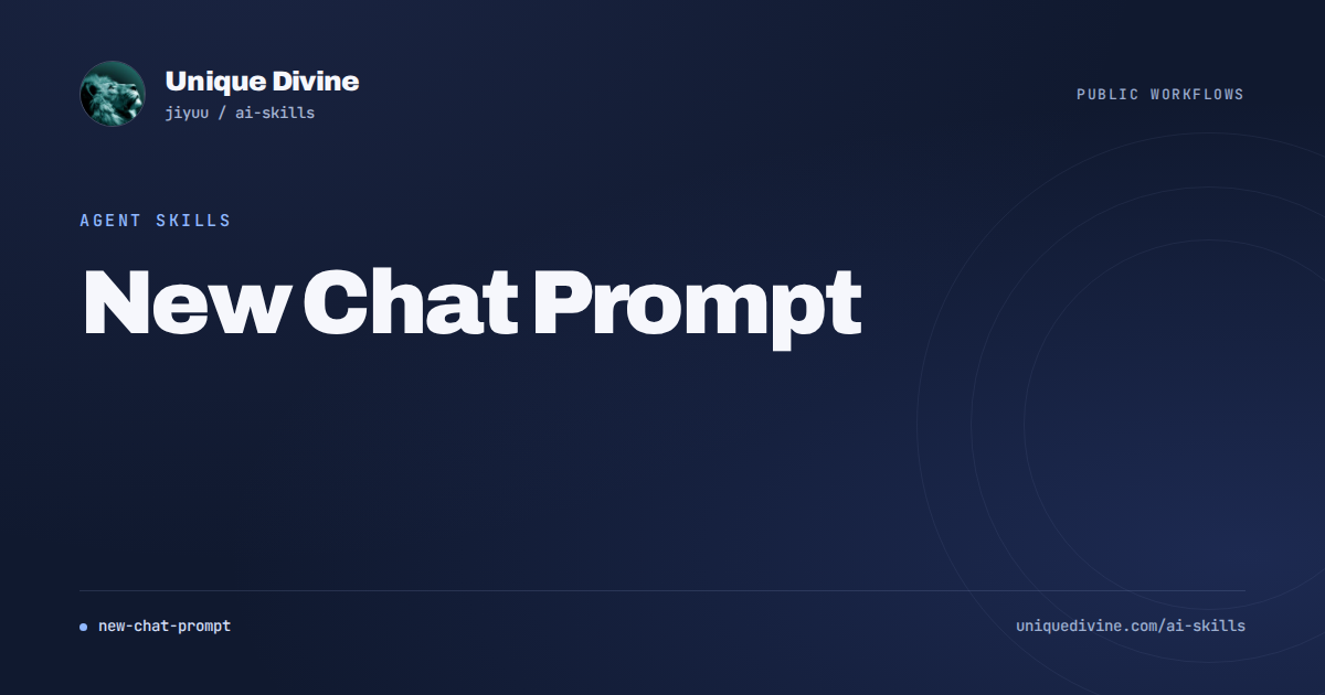 New Chat Prompt