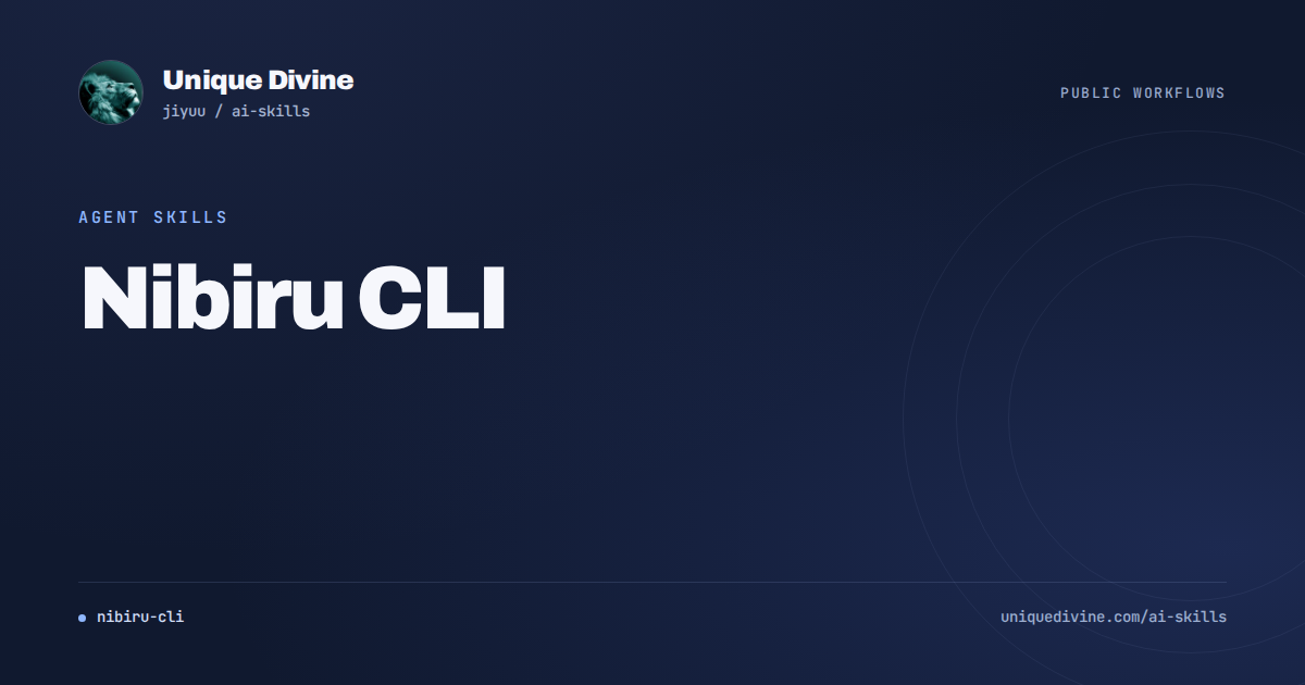 Nibiru CLI